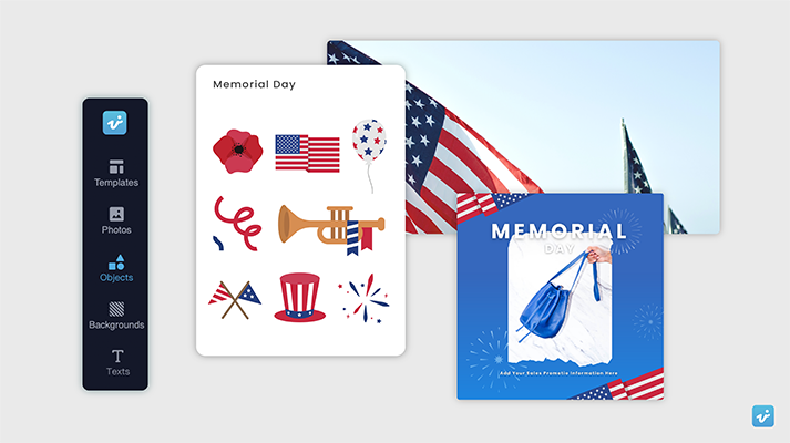 2022 Designs, templates, images for Memorial Day, Independence Day and Veterans Day