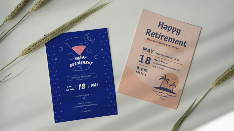 Retirement party invitations｜Start a beautiful new stage of life with Vivipic